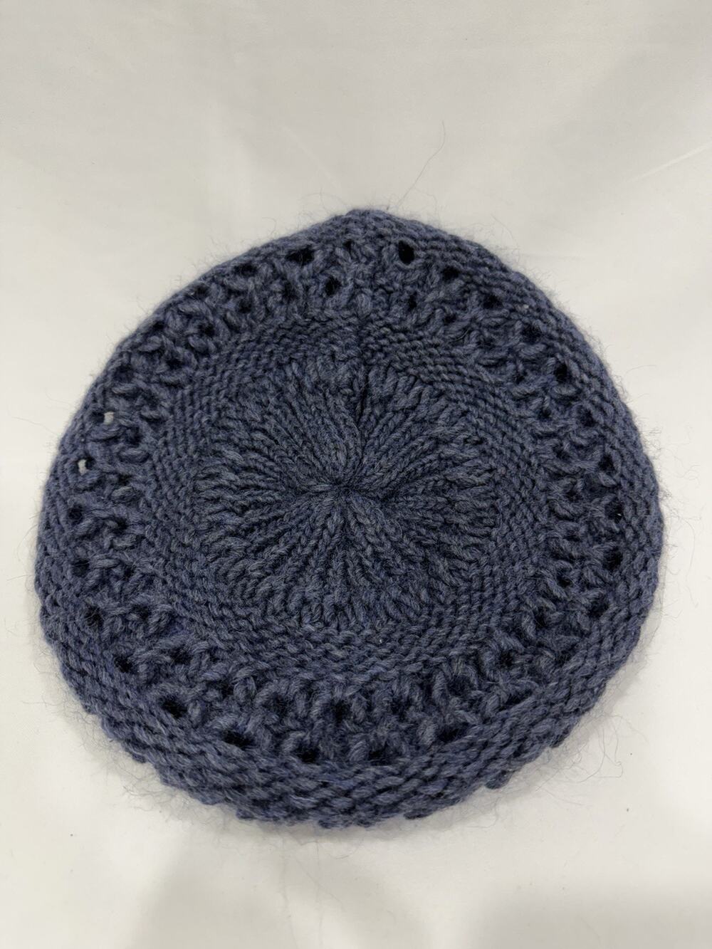 Fratelli Talli Navy Classic Winter Knitted Hat French Style Beret Italy